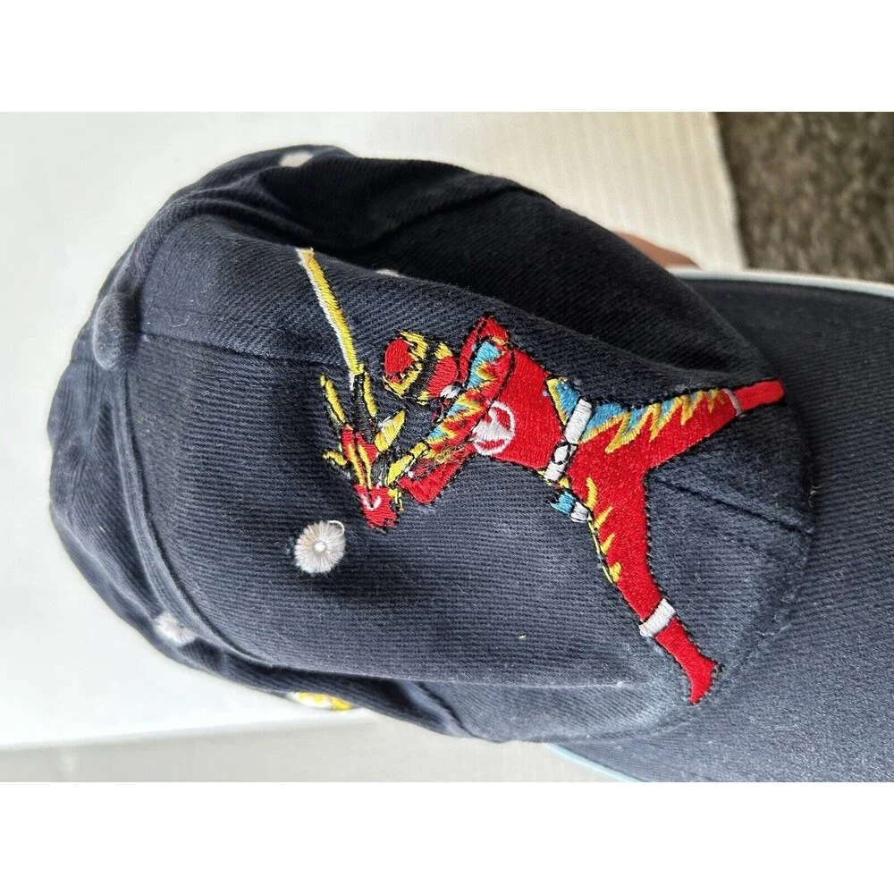 2003 Embroidered Stitched Kids Hat Navy Blue Red Yellow Power Rangers